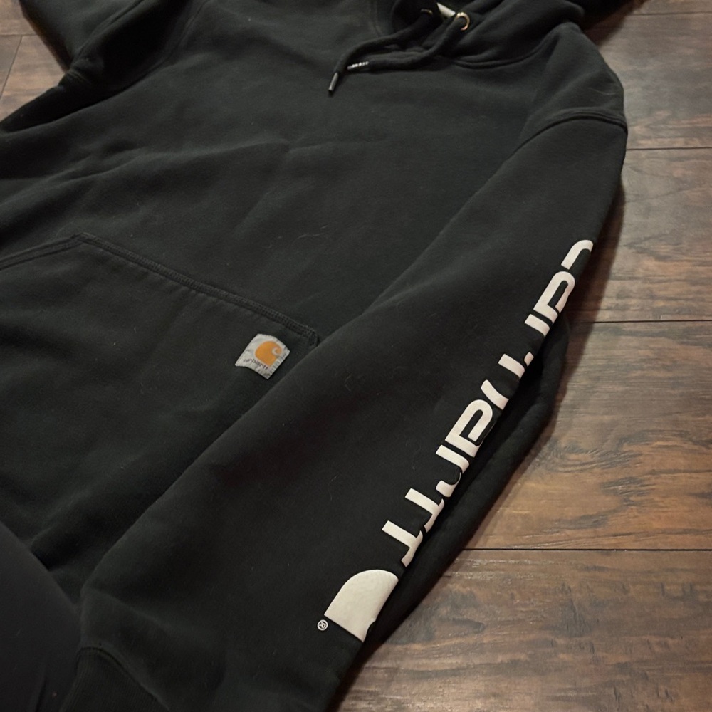 Carhartt Men's Classic Black Hoodie - Picture 3 of 4